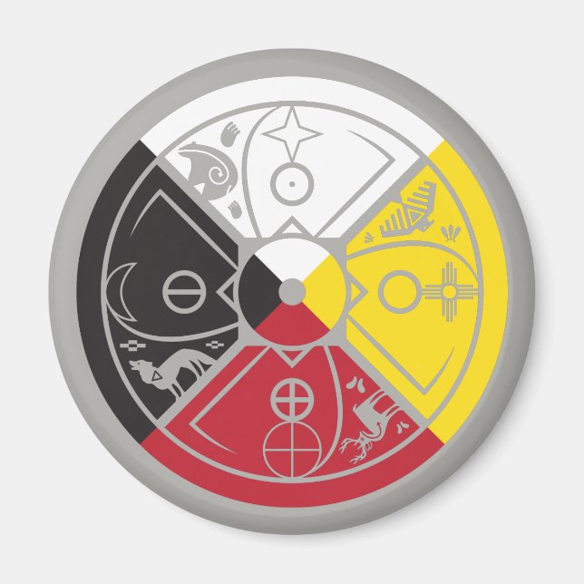 sacred hoop medicine wheel magnet (Front)