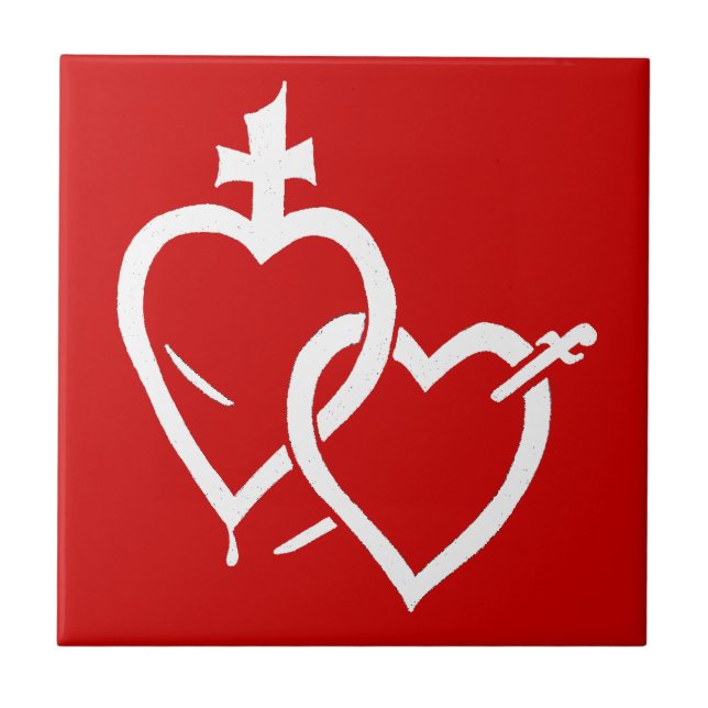 Sacred & Immaculate Hearts Tile (Front)