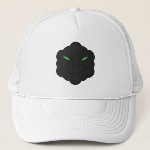 Sacred Jaguar- Face of  Life, Black. Trucker Hat