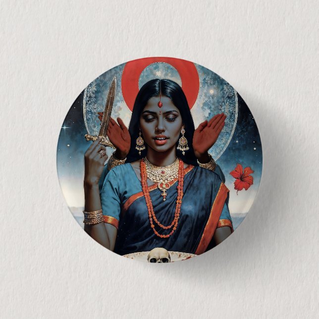 Sacred Kali 3 Cm Round Badge (Front)