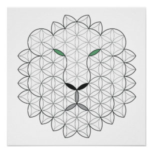 Sacred Lion, B01/BW. Poster