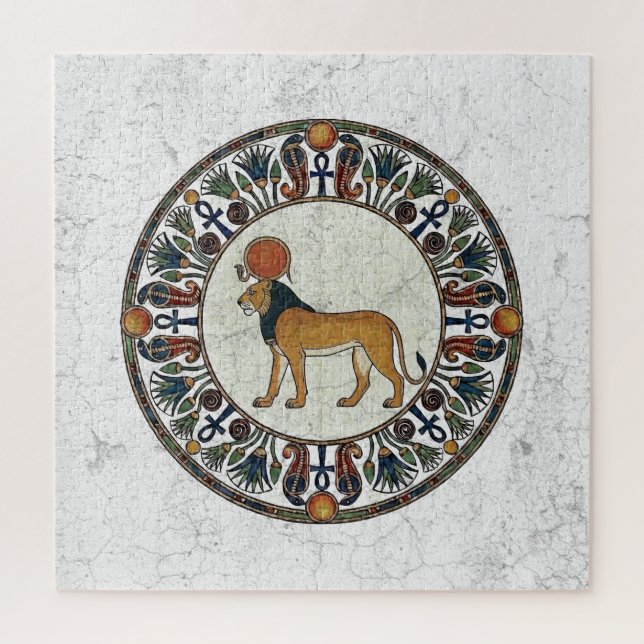 Sacred Lioness of the Sun: Ancient Egyptian Art Jigsaw Puzzle (Vertical)