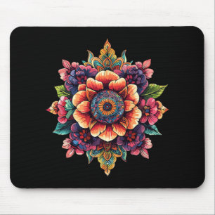 Sacred Lotus Mandala Floral Bloom Meditation Mouse Pad