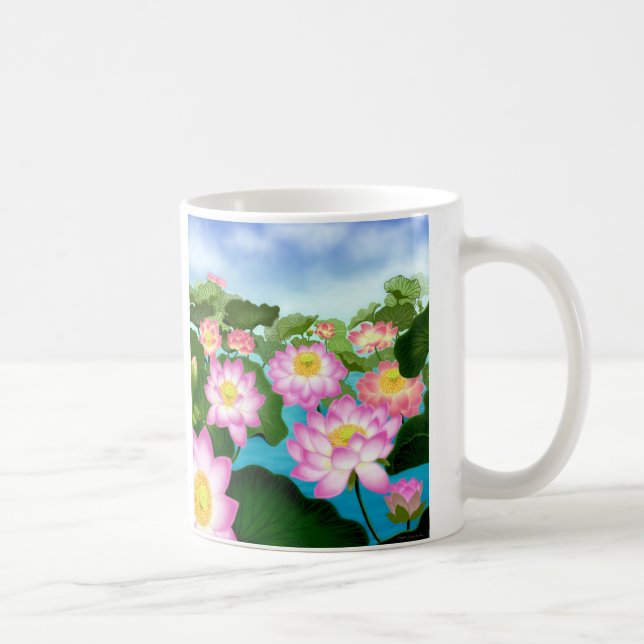 Sacred Lotus Plants Coffee Mug (Right)