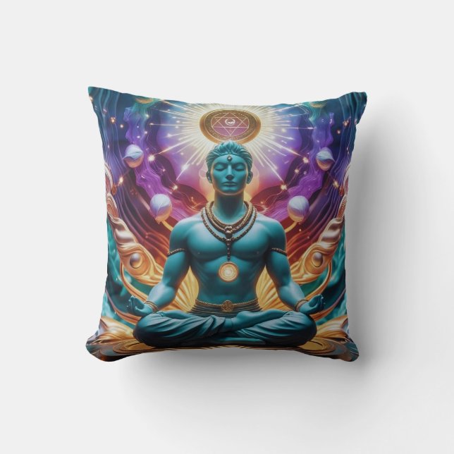 Sacred Mandala Spiritual Art Cushion (Front)