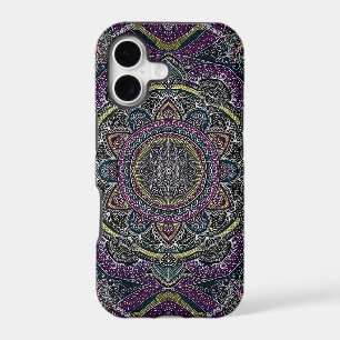 Sacred mandala stars and lace purple and black