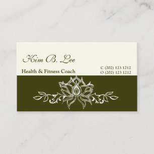 Sacred Modern Artistic White Lotus Business Card