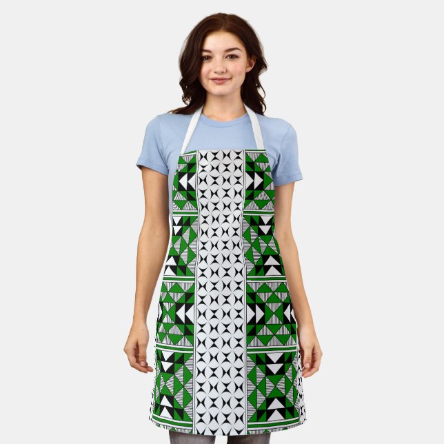 Sacred Mountains in Green Apron (Worn)