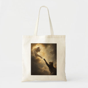 Sacred Near Touch Between Cats Tote Bag