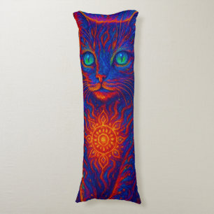 Sacred Neon Cat Body Cushion