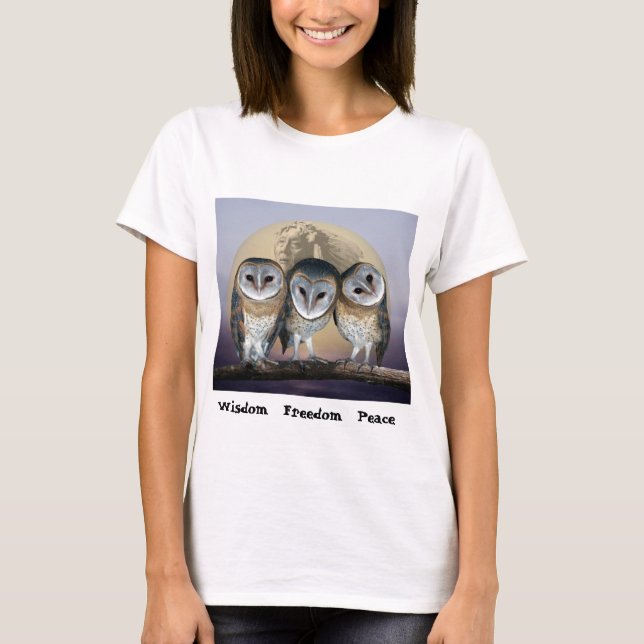Sacred Owl North American Indian T-Shirt (Front)