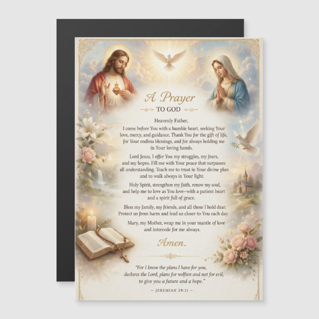 Sacred Prayer to God Devotional Artwork (Front/Back)