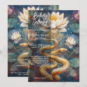 Sacred Renewal   Snake Design Invitation