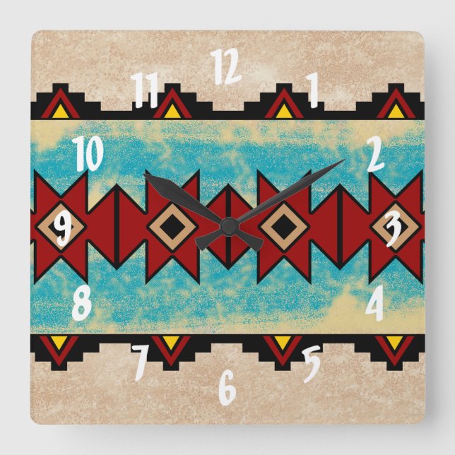 Sacred River Square Wall Clock (Front)
