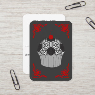 sacred soccer cupcake business card