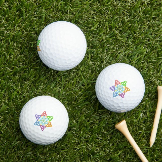 Sacred Star - Star Of Life, 02/3D-CF.  Golf Balls (Insitu Grass)