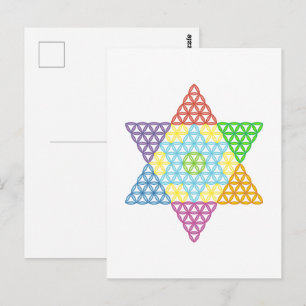 Sacred Star - Star Of Life, 04/3D-CF. Postcard