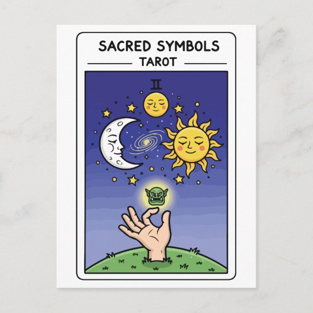 Sacred Symbols Tarot  Postcard (Front)