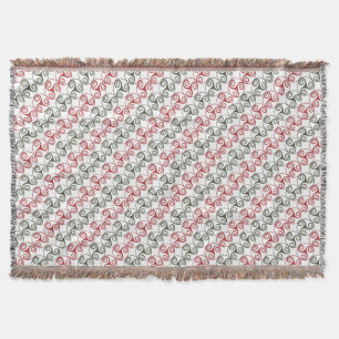 "Sacred Symbols" Triple Spiral Red/Grn/Whi Blanket