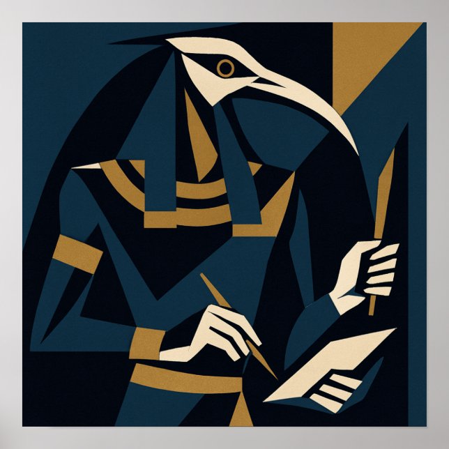 Sacred Thoth Divine Wisdom God Poster (Front)