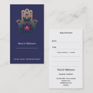 Sacred Transformation   Hamsa Hand Design Business Card