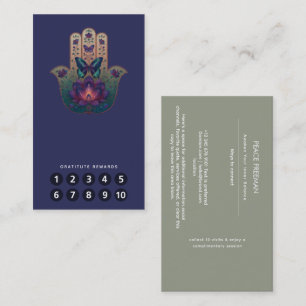 Sacred Transformation Hamsa Hand Design Business Card