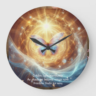 Sacred Transformation - Luminous Butterfly Clock