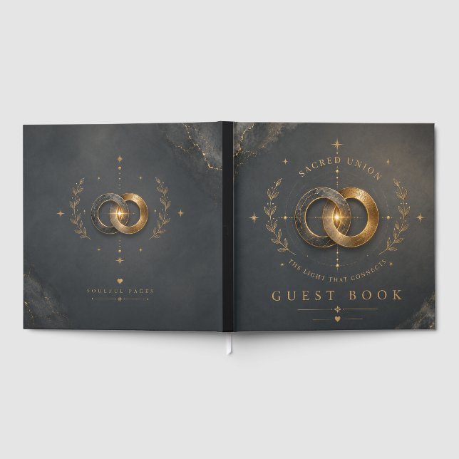Sacred Union Midnight Edition Wedding Guest Book (Full)