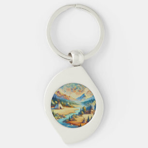 Sacred Valley - Native American Tribal Landscape Key Ring