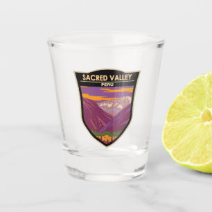 Sacred Valley Peru Travel Art Vintage Shot Glass