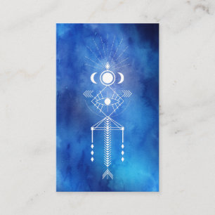 *~* Sacred Watercolor Reiki Tribal Aztec Primal Business Card