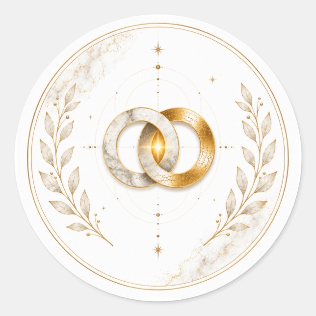 Sacred Wholeness Wedding Envelope Seal Sticker (Front)