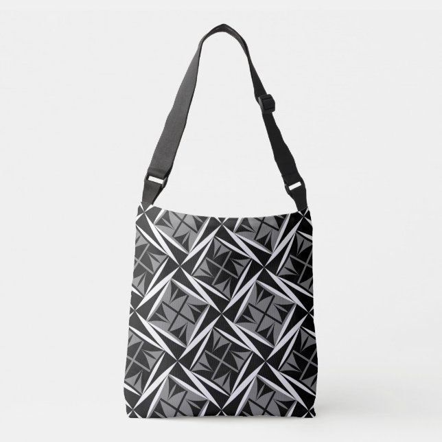 Sacred Winds in Grey Crossbody Bag (Front)