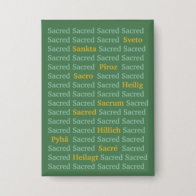 Sacred Words Button (Front)