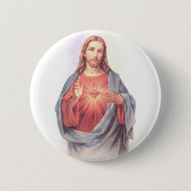 SacredHeartJesus 6 Cm Round Badge (Front)