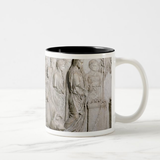 Sacrifice of a bull, a ram and a pig Two-Tone coffee mug (Right)