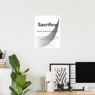 Sacrifice Quote Inspirational Typography Art Poster