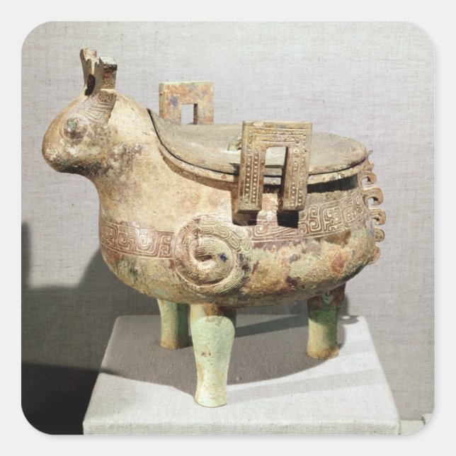 Sacrificial 'hsi-ting' animal figure square sticker (Front)