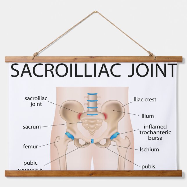Sacroilliac joint hanging tapestry (Front)