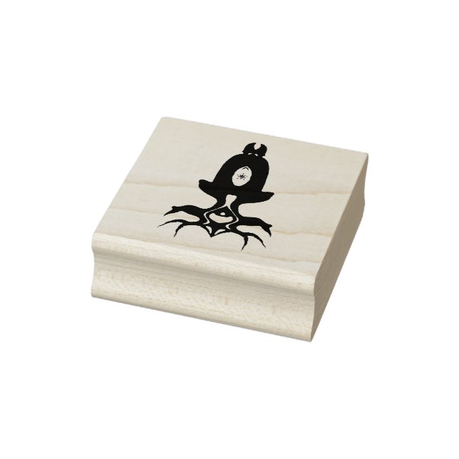 Sad alien bobby sketch rubber stamp (Stamp)