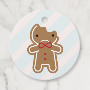 Sad Bitten Kawaii Gingerbread Man Favour Tags