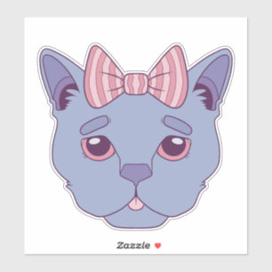 Sad Blue Cat