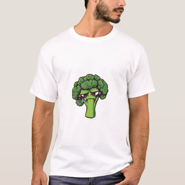 Sad Broccoli Tears T-Shirt (Front)