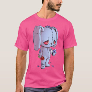 Sad Broken Cute Emo Creepy Bunny Goth Horror  T-Shirt