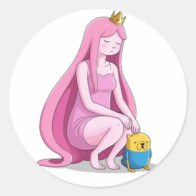 Sad Bubblegum Classic Round Sticker (Front)