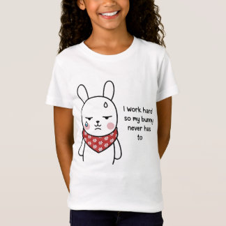 Sad Bunny T-Shirt – Sweet Minimalist Bunny with Cu