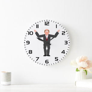 Sad Businessman  Large Clock