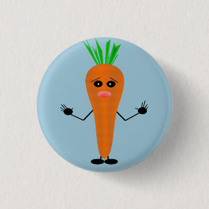 Sad Carrot by Kenneth Yoncich 3 Cm Round Badge