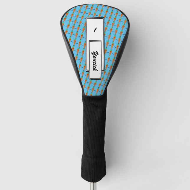 Sad Carrot by Kenneth Yoncich Golf Head Cover (Front)