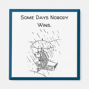 Sad Cartoon Fish Bad Day Sympathy Magnet